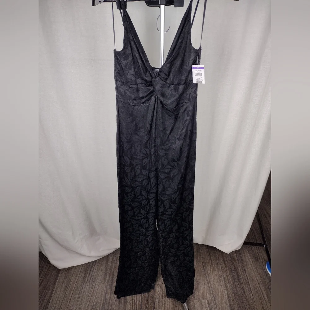 NSR Molli Jacquard Black Sleveless Jumpsuit Size Medium NWT - Picture 15 of 17